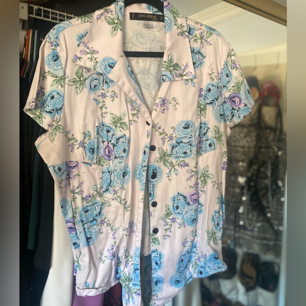 Blue floral Riley top